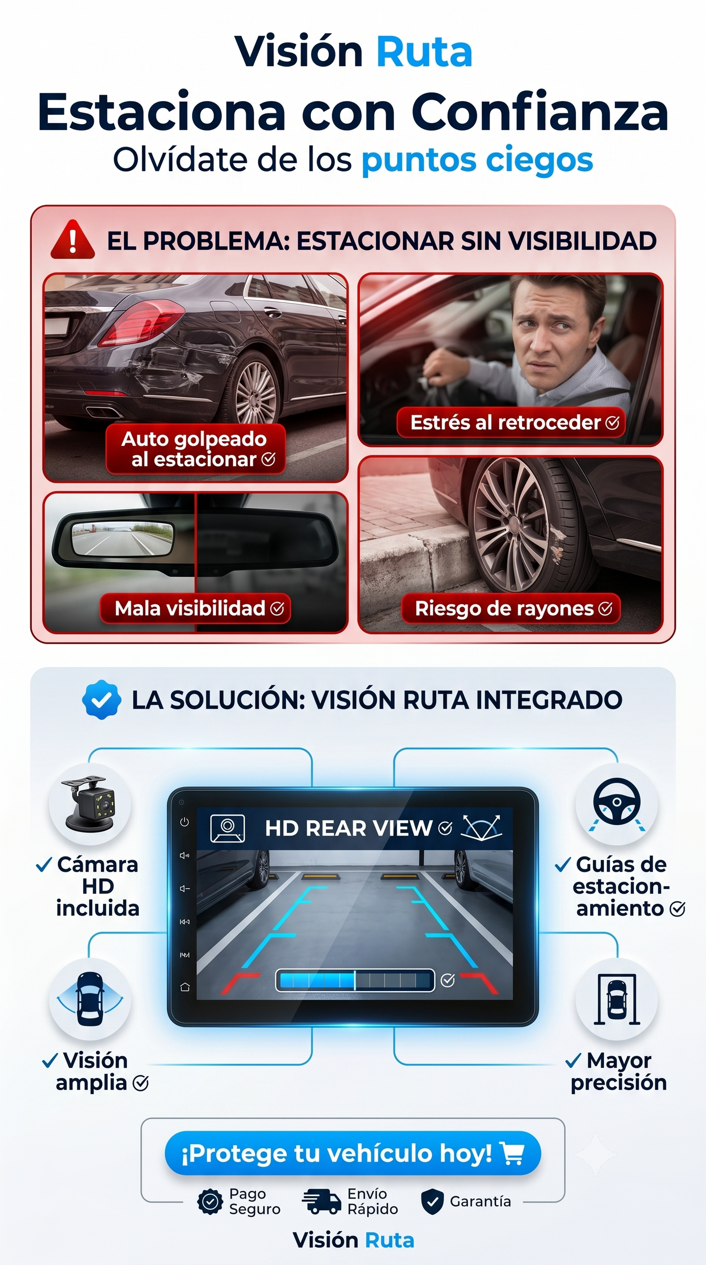 Pantalla Inteligente 7" con CarPlay y Android Auto Inalámbrico
